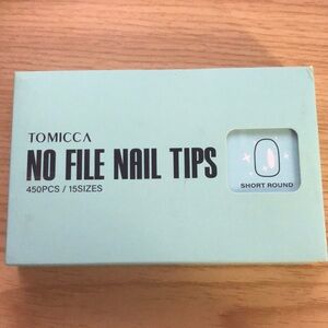 TOMICCA Short Oval Widen Nail Tips - 450Pcs Soft Gel Nail Tips